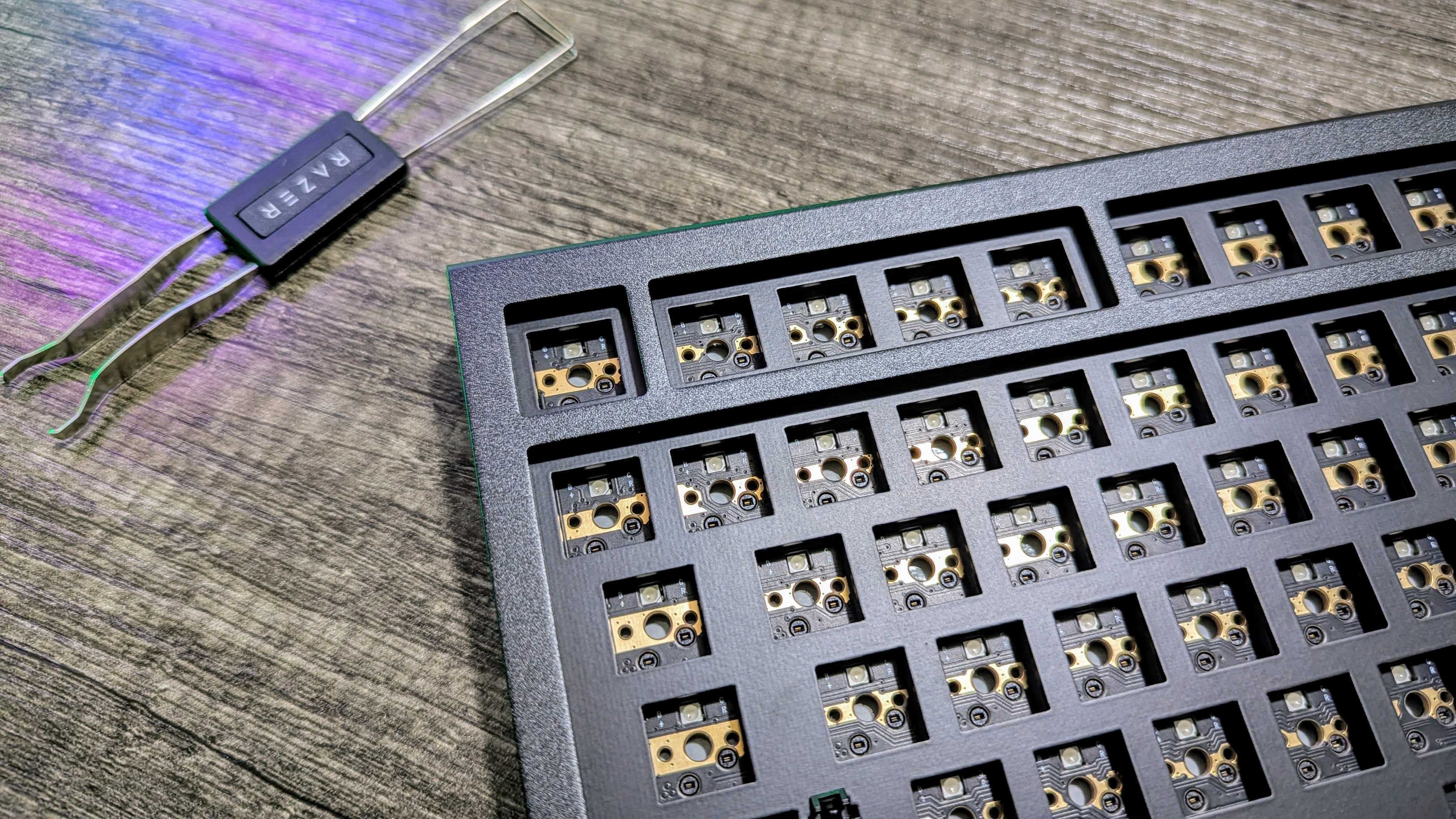 Image of the Razer BlackWidow V4 75% Barebones gaming keyboard.