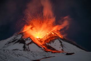 A volcano.