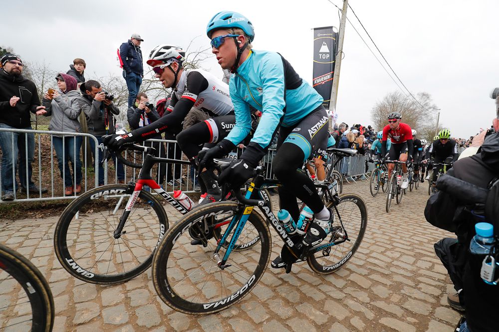 Michael Valgren in the early stages of Tour of Flanders