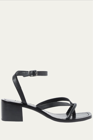 Loeffler Randall Eloise Leather Thong Ankle-Strap Sandals