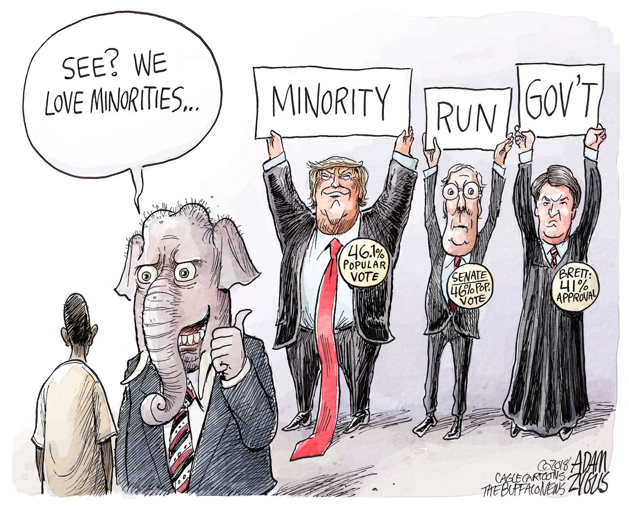 U.S. GOP Trump Mitch McConnell Brett Kavanaugh minority run government