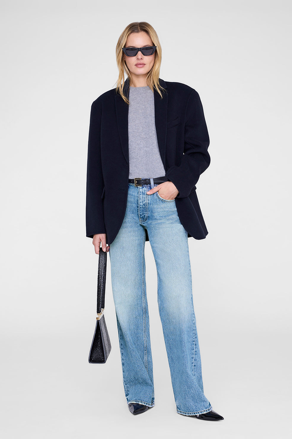 Quinn Blazer - Midnight Blue Cashmere Blend