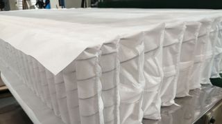 Mattress coils being created at the 3Z Brands factory