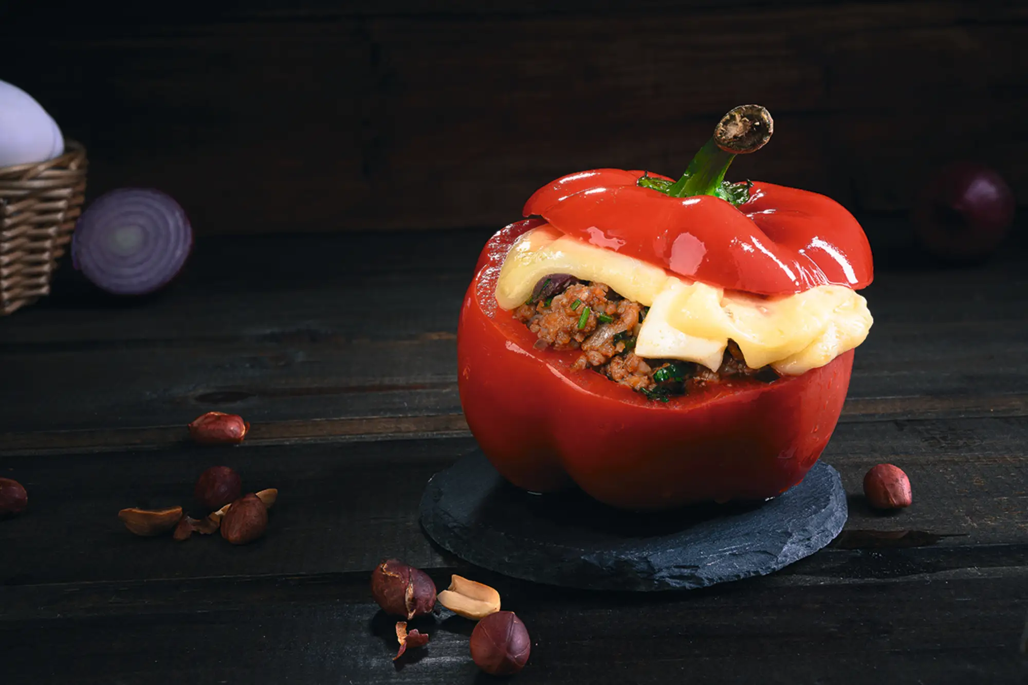 rocoto relleno, peruvian dish