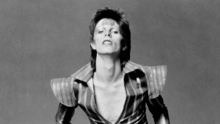 David Bowie posing as ZIggy Stardust