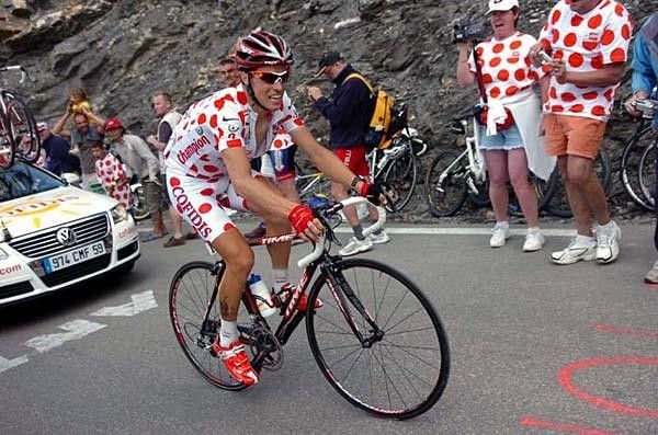 Sylvain Chavanel (Fra) Cofidis dropped to eight and will now definitely surrender the polka dot that he wore for Rasmussen.