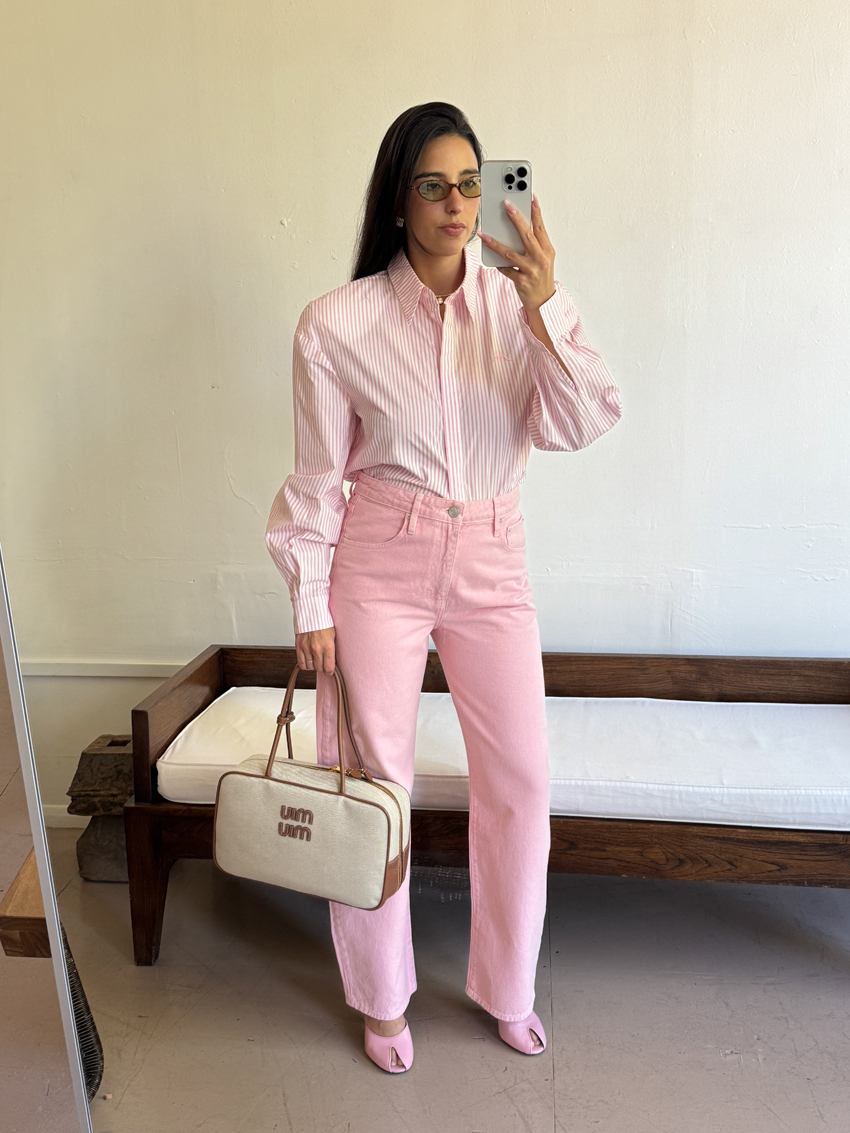 Bettina Looney wearing Jude the Label peep-toe heels.