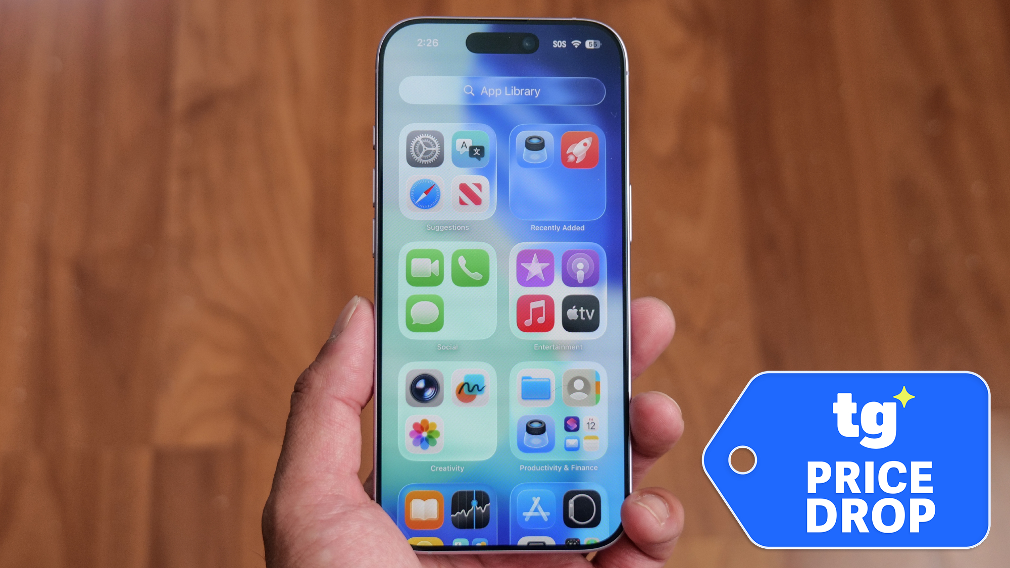 iPhone 17 held in hand