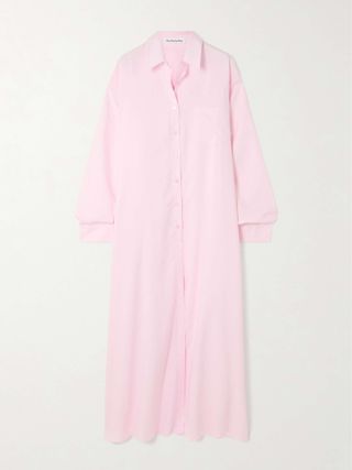 Avery Cotton-Blend Maxi Shirt Dress