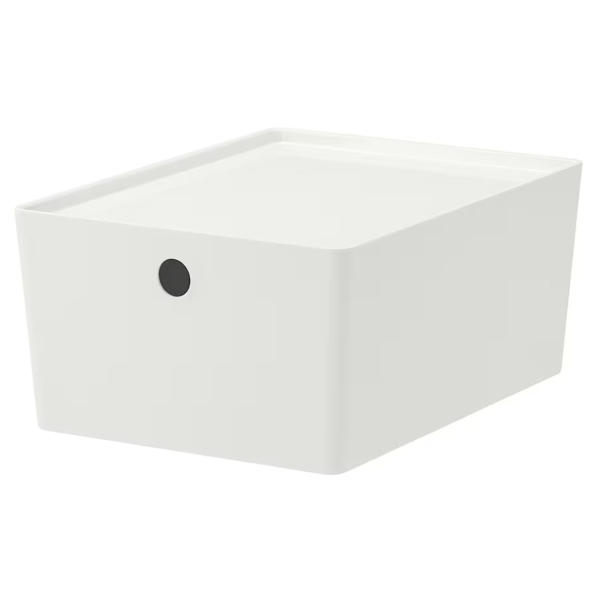 white storage container with a lid