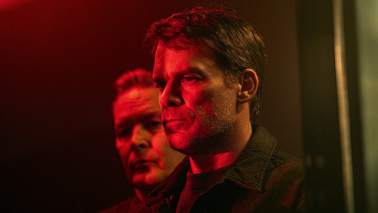 Dexter and Harry in closet in Dexter: Resurrection Season 1