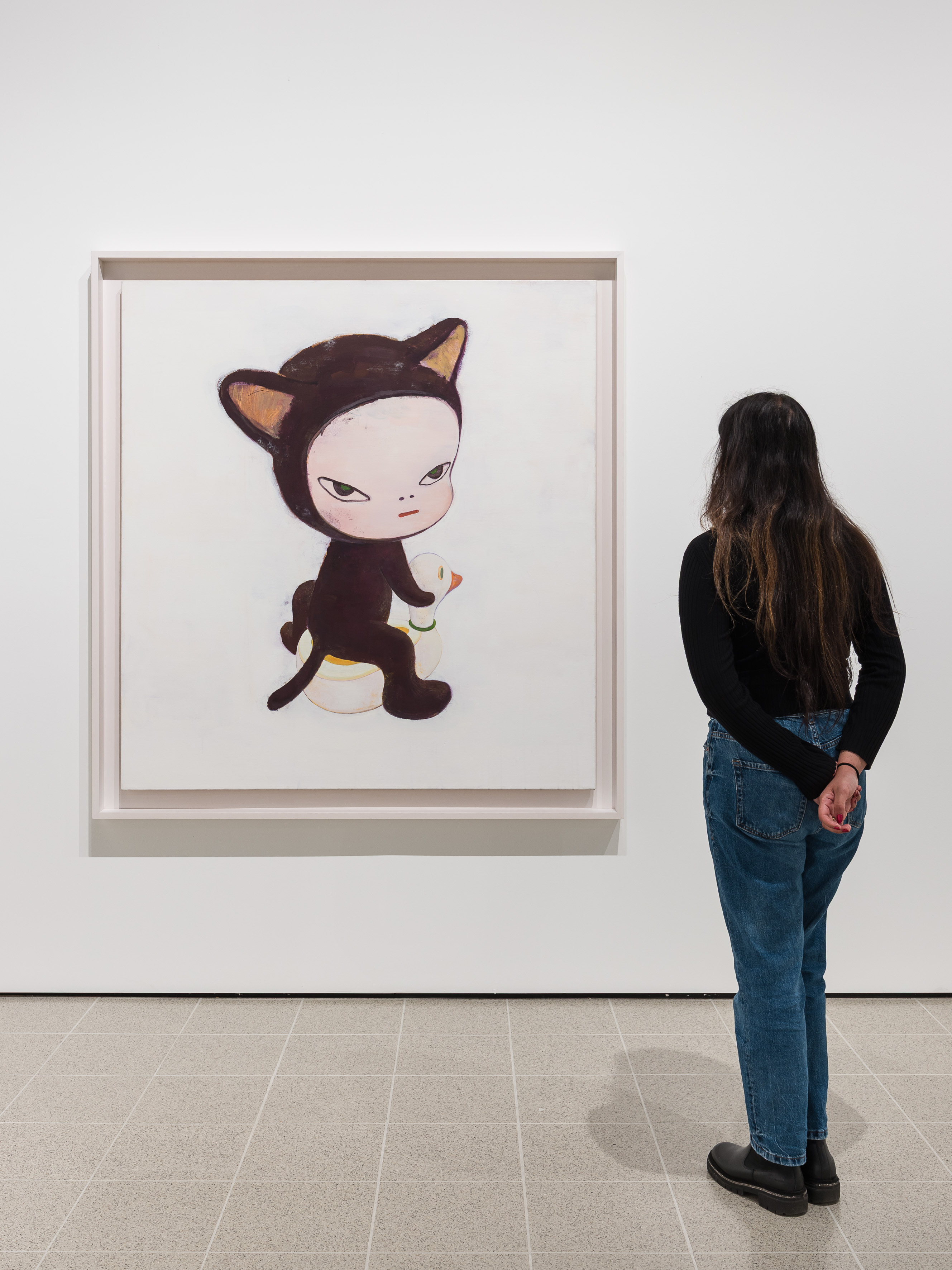 Installation view of Yoshitomo Nara. Harmless Kitty, 1994. Photo: Mark Blower. Courtesy the artist and the Hayward Gallery