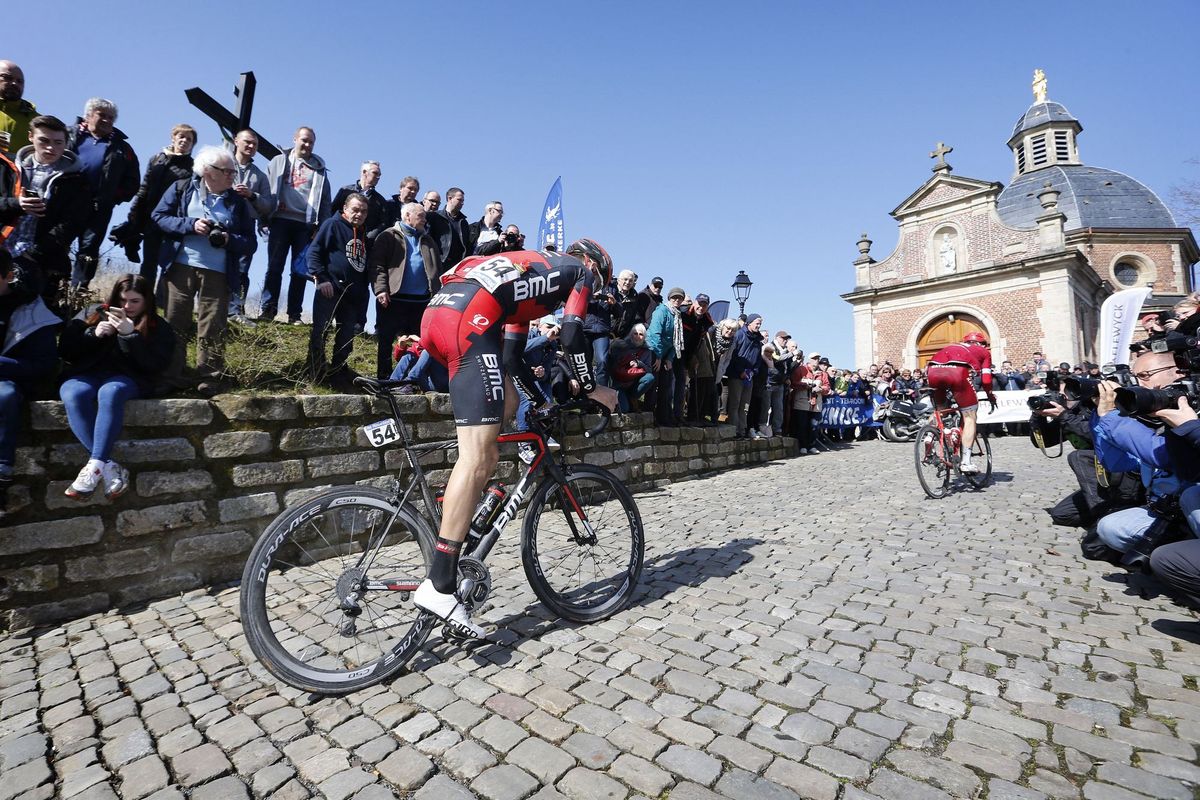 The view we all miss from Tour of Flanders of the Muur van Gerardsbergen