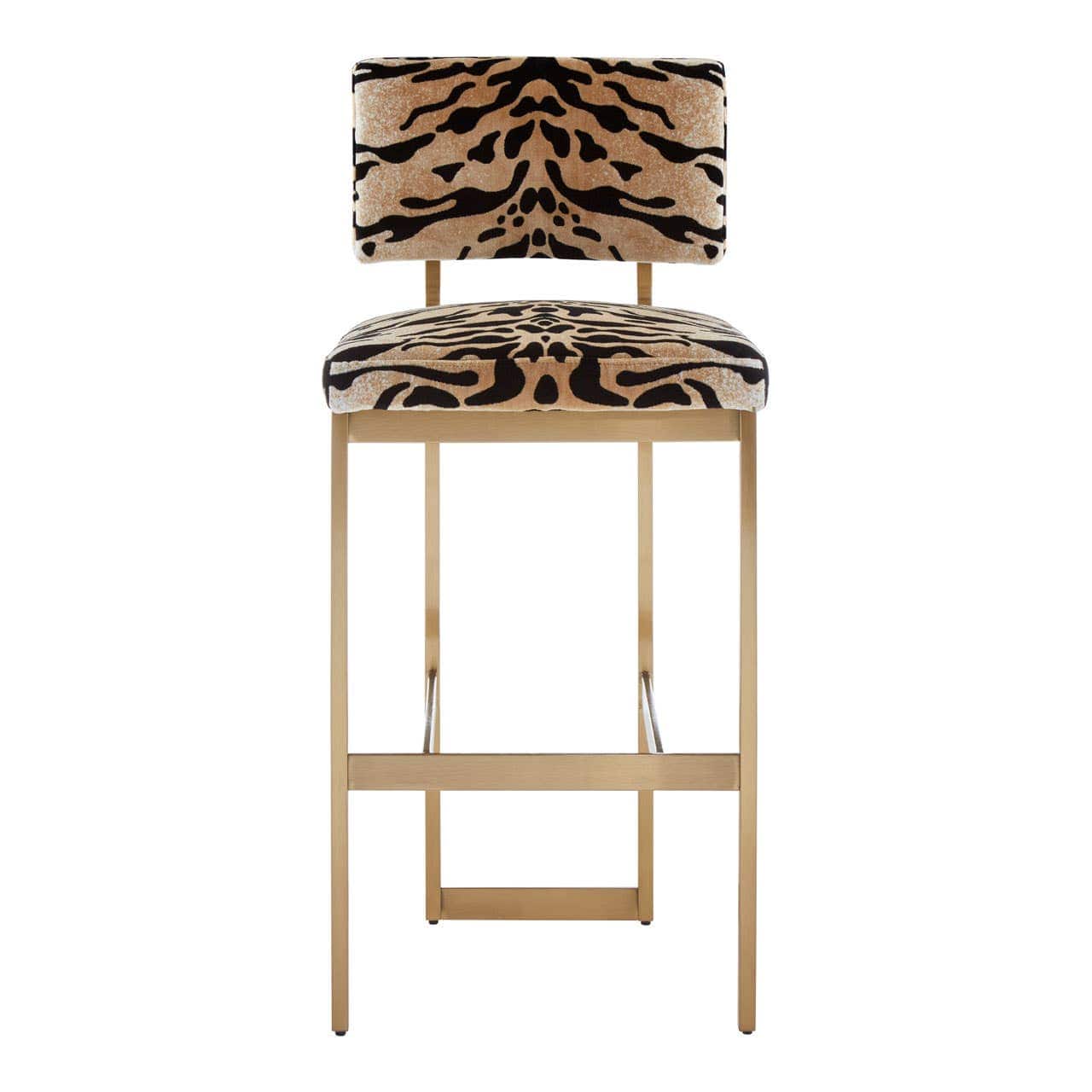 Manhattan Tiger Print Bar Stool