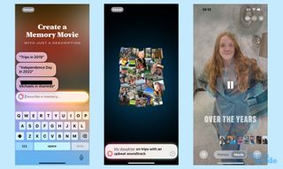 creating a Memory Movie in iOS 18.1 using text prompts with the finished viideo