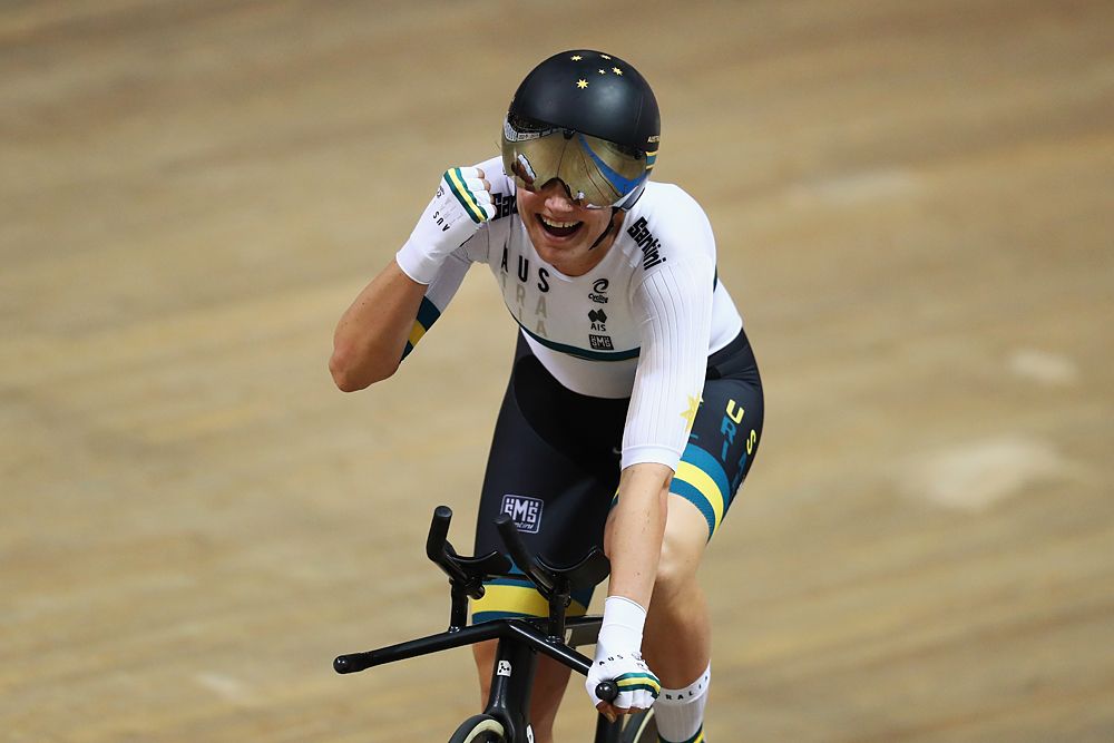 Ashlee Ankudinoff wins the women's Individual Pursuit for Australia