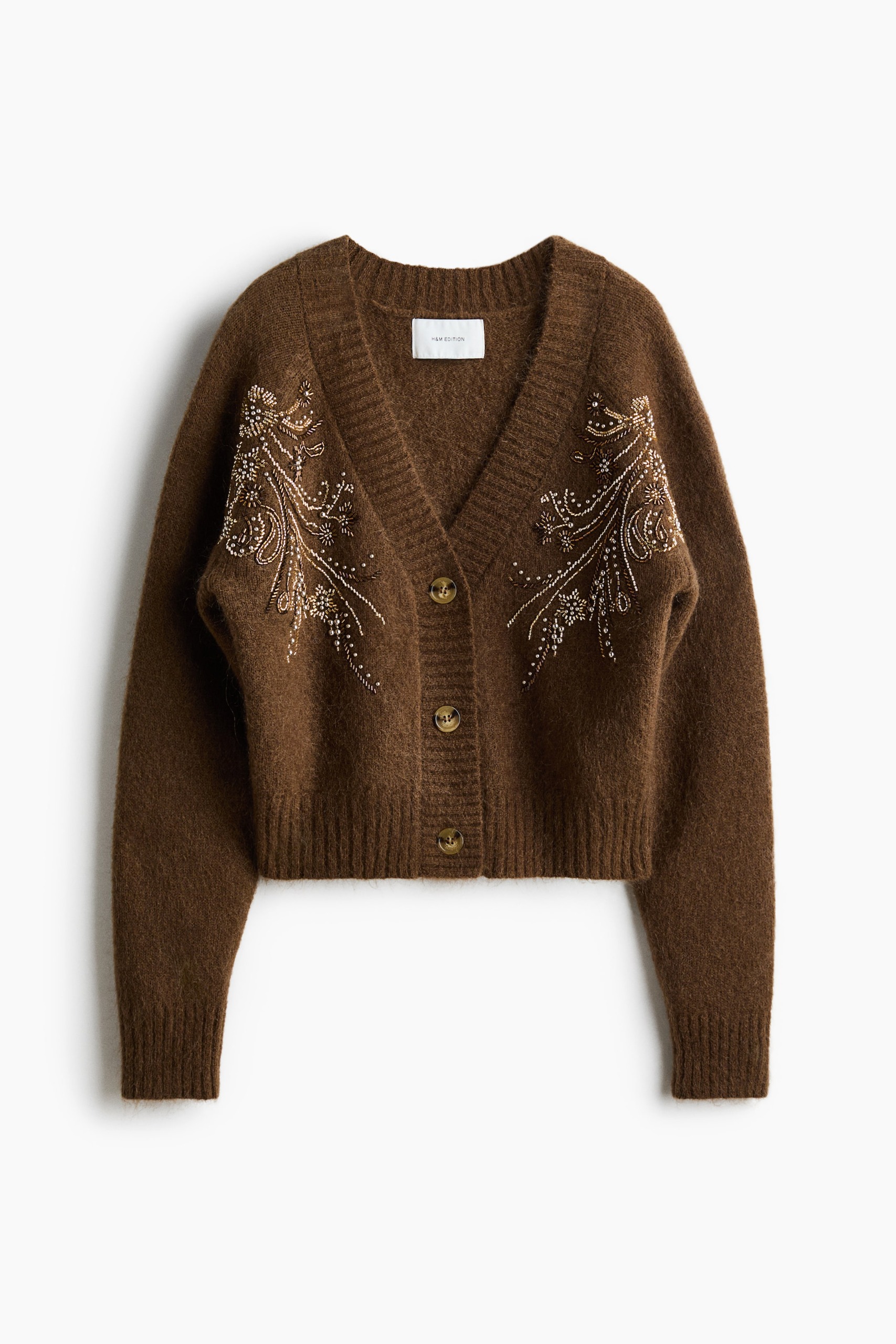 Beaded Mohair-Blend Cardigan