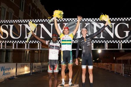 Men's top three (l-r): Rahsaan Bahati, 3rd; Jonathan Cantwell, 1st; Michael Northey, 2nd.