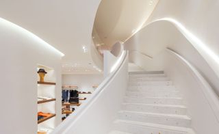 Curved staircase in Hermès Bond street