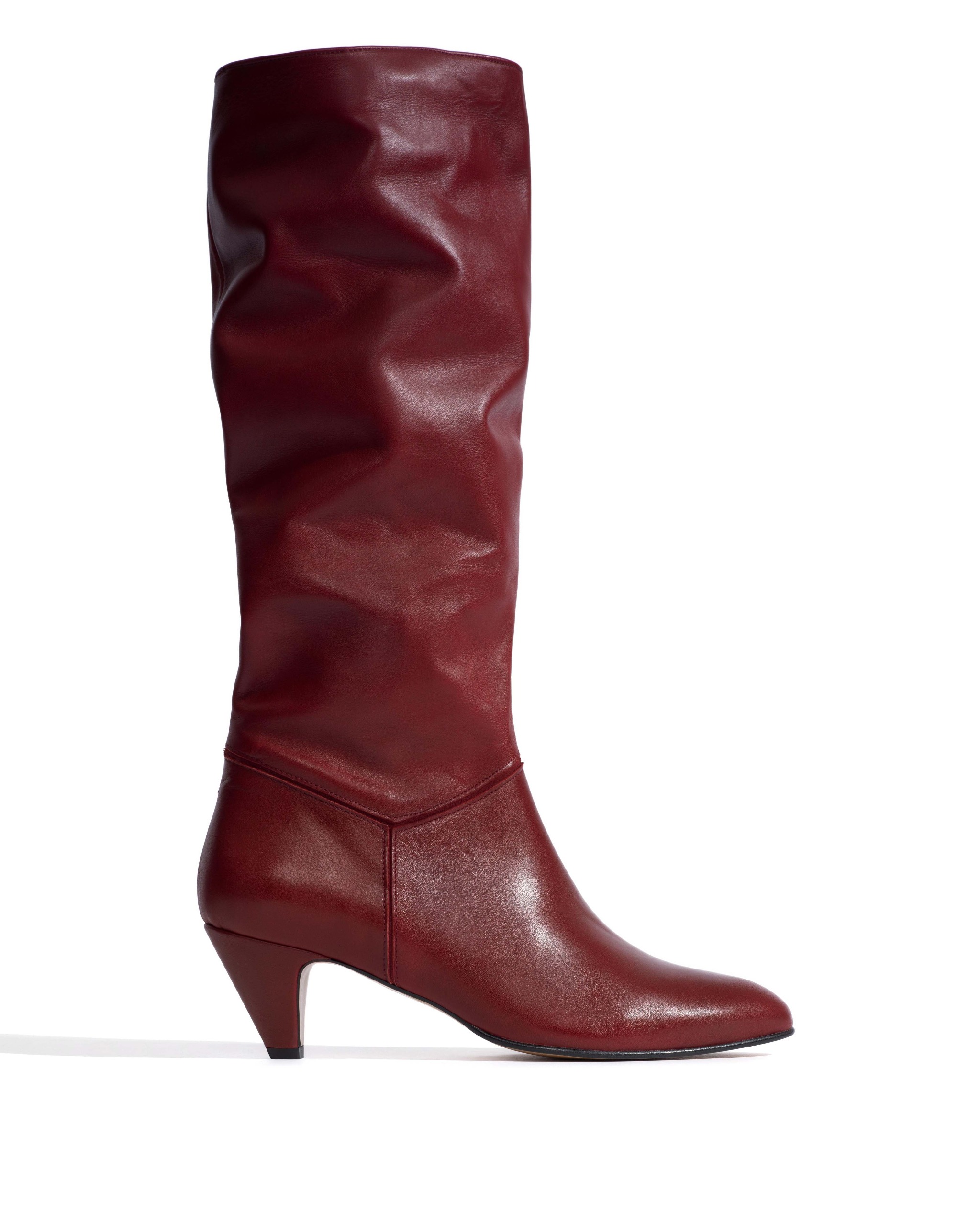 Jasmina 50 Stiletto Soft Calf &amp;amp; Suede Leather Pomegranate