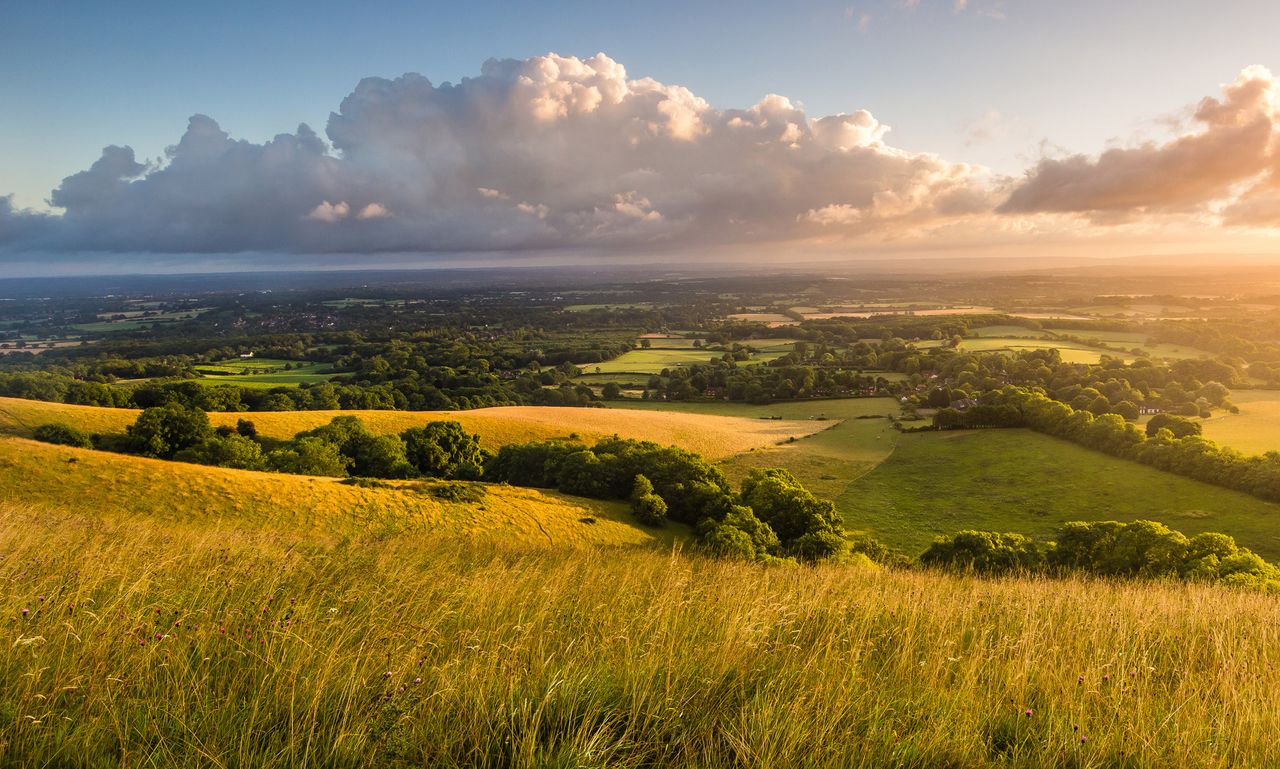 South Downs, England: The view from Ditchling Beacon.