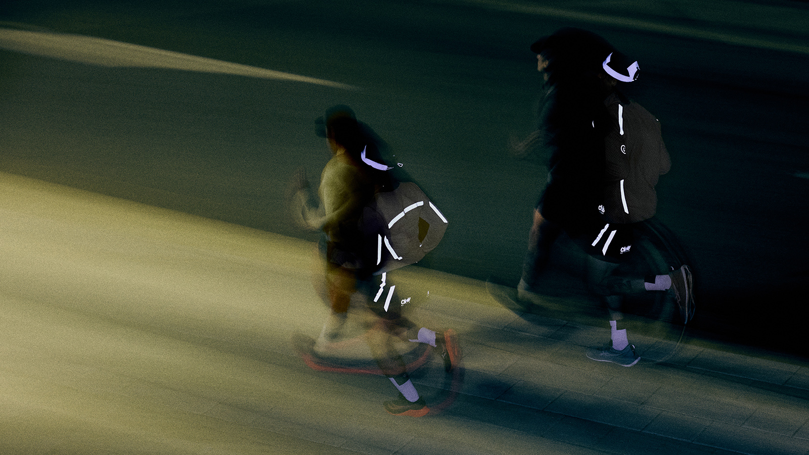 Ciele Nite Rite Capsule items worn by runners in the dark