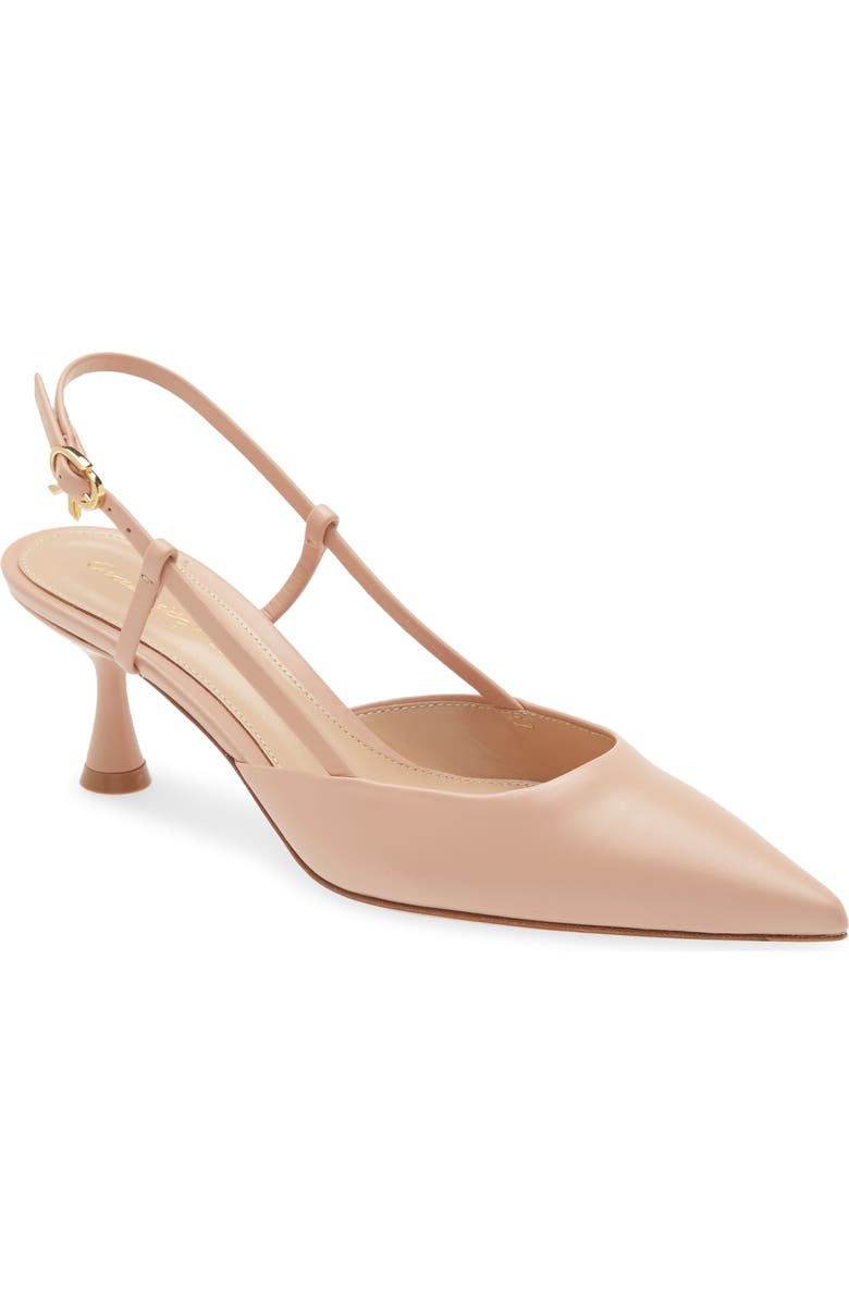 Kitten Heel Slingback Pointed Toe Pump