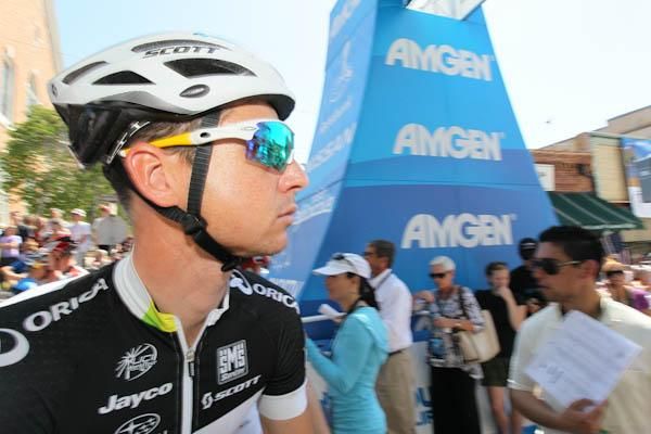 Orica-GreenEdge rider Matt Wilson at the start.