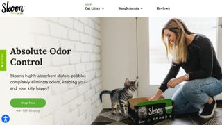 Shot of Skoon Cat Litter Subscription homepage