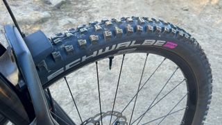 Schwalbe Tacky Chan tyre on bike wheel