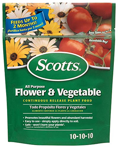 Scotts All Purpose Flower and Vegetable Continuous Release Plant Food, for Outdoor In-Ground Plants, 3 Lb.