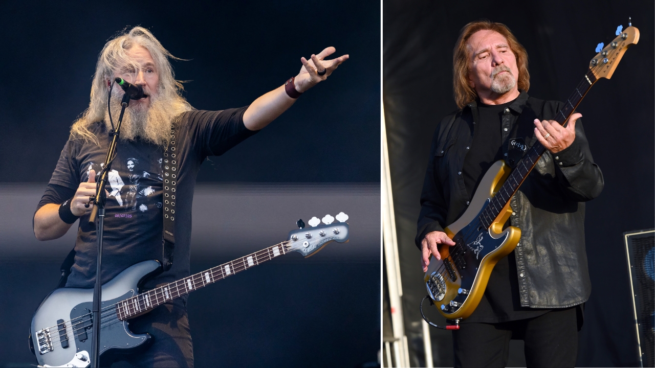 Troy Sanders of Mastodon performs at Festival d'été de Québec. Geezer Butler of the band Deadland Ritual