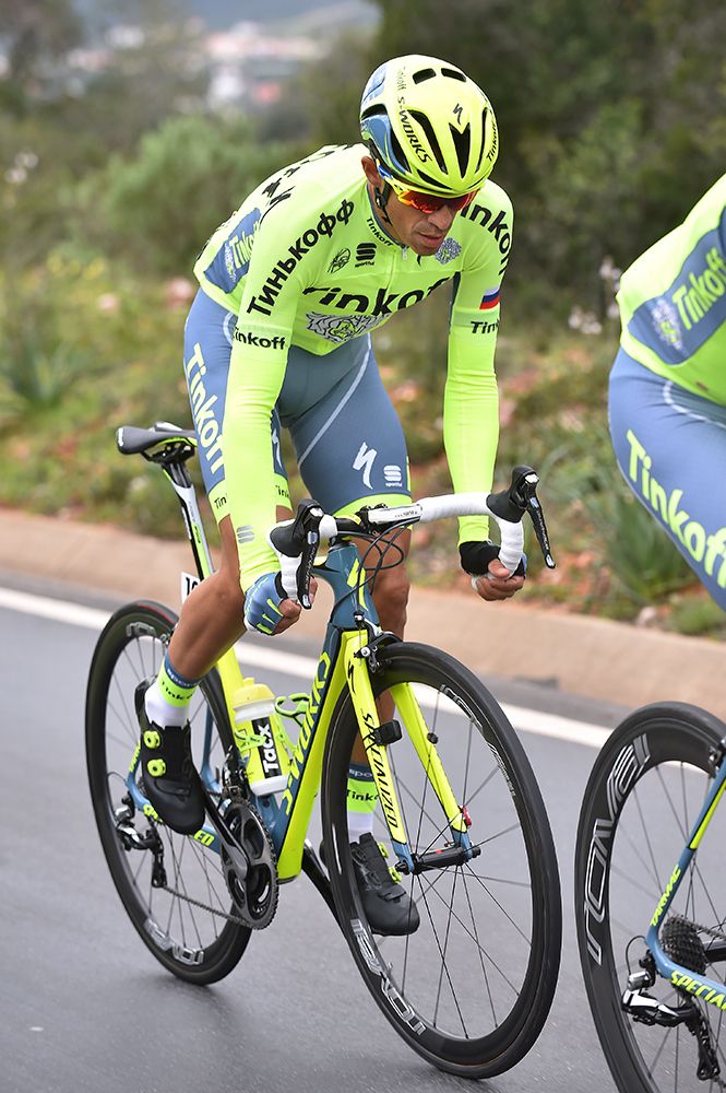 Alberto Contador racing for the first time in 2016