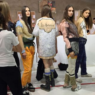 'Models backstage' for Wallpaper*