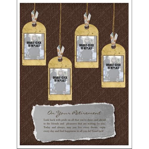 Scrapbook Factory Deluxe image: This digital scrapbooking software includes themes appropriate for people who are about to retire.