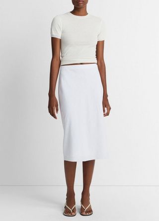 Easy Linen-Blend Slip Skirt