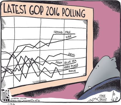 Political cartoon 2016 GOP Polling