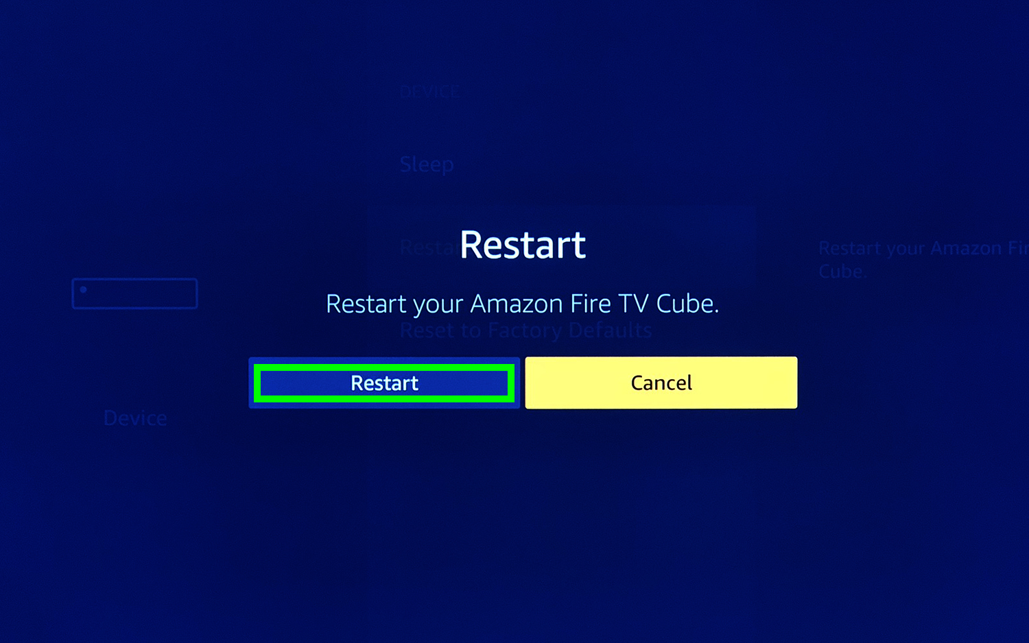 How to Restart the Fire TV Cube How to set up and use the Fire TV