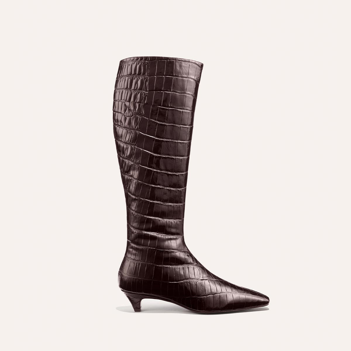 The Imogen - Espresso Croc Embossed
