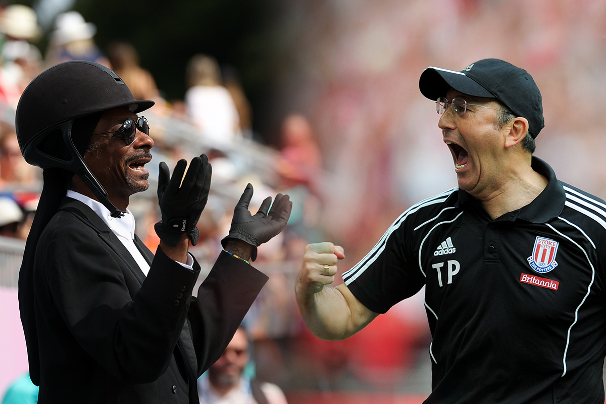 Snoop Dogg (L) and Tony Pulis (R)