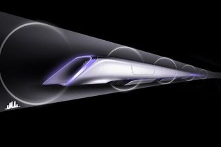 Hyperloop Passenger Transport Capsule Conceptual Design Rendering