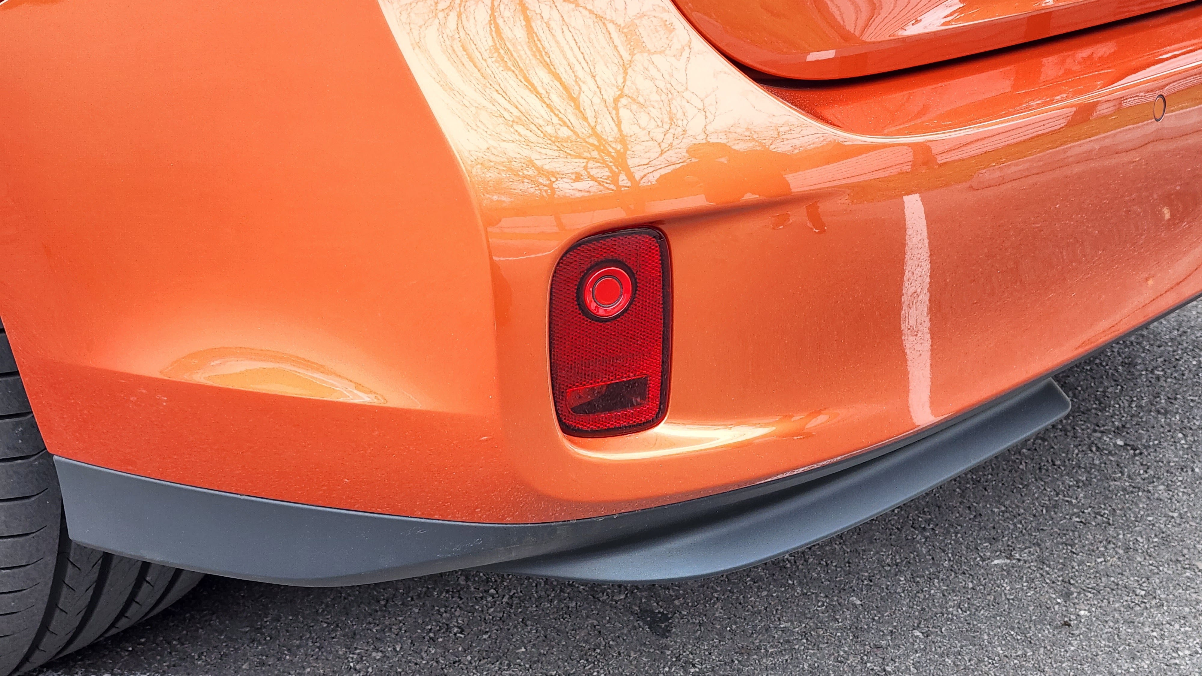Close up of rear bumper on ID Buzz