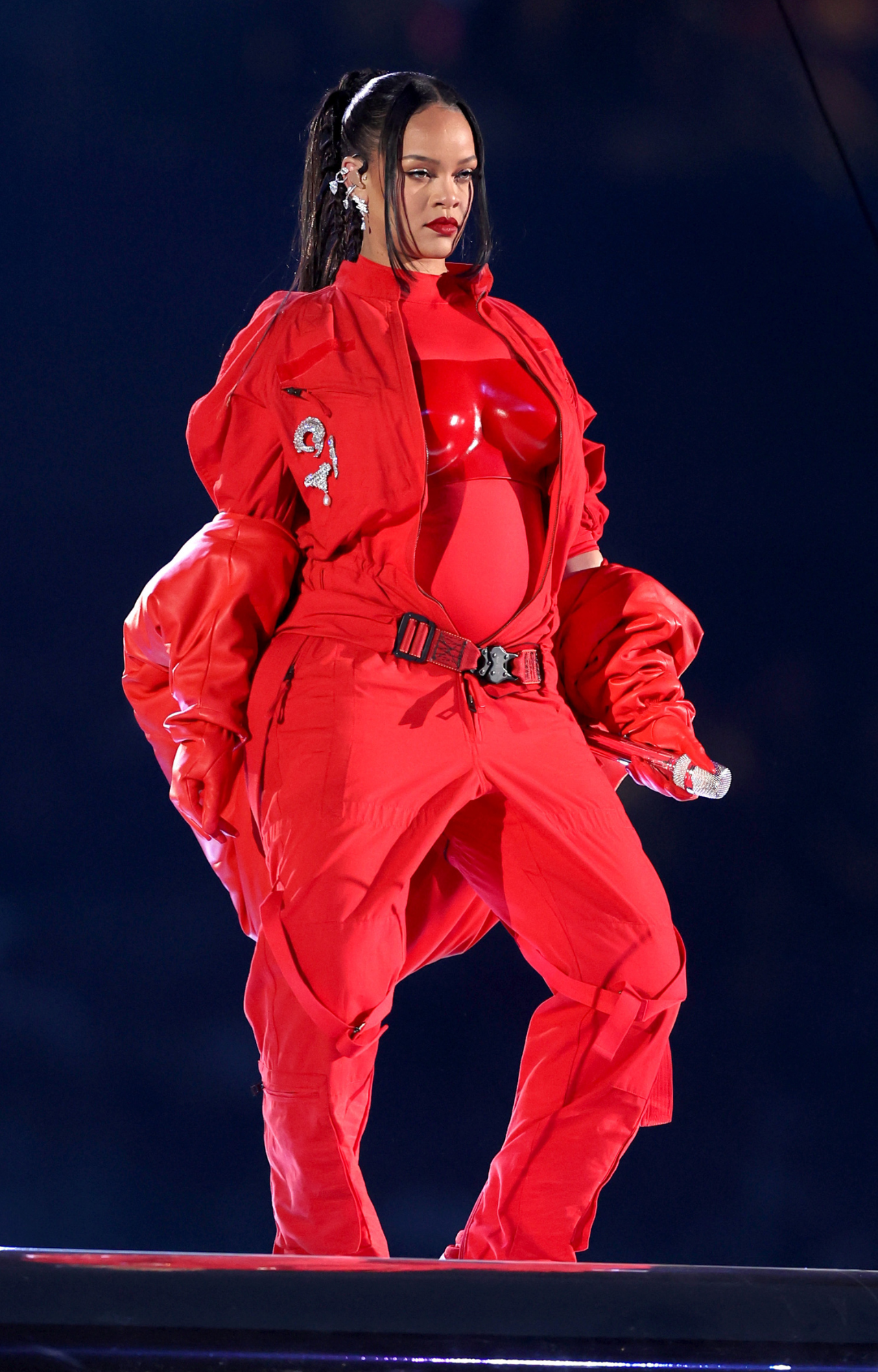 Rihanna performs at the Super Bowl LVII Halftime Show 2023