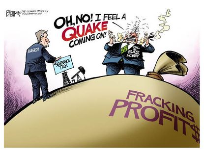 Political cartoon fracking