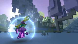 Games like Minecraft - a screenshot of a player in Trove.