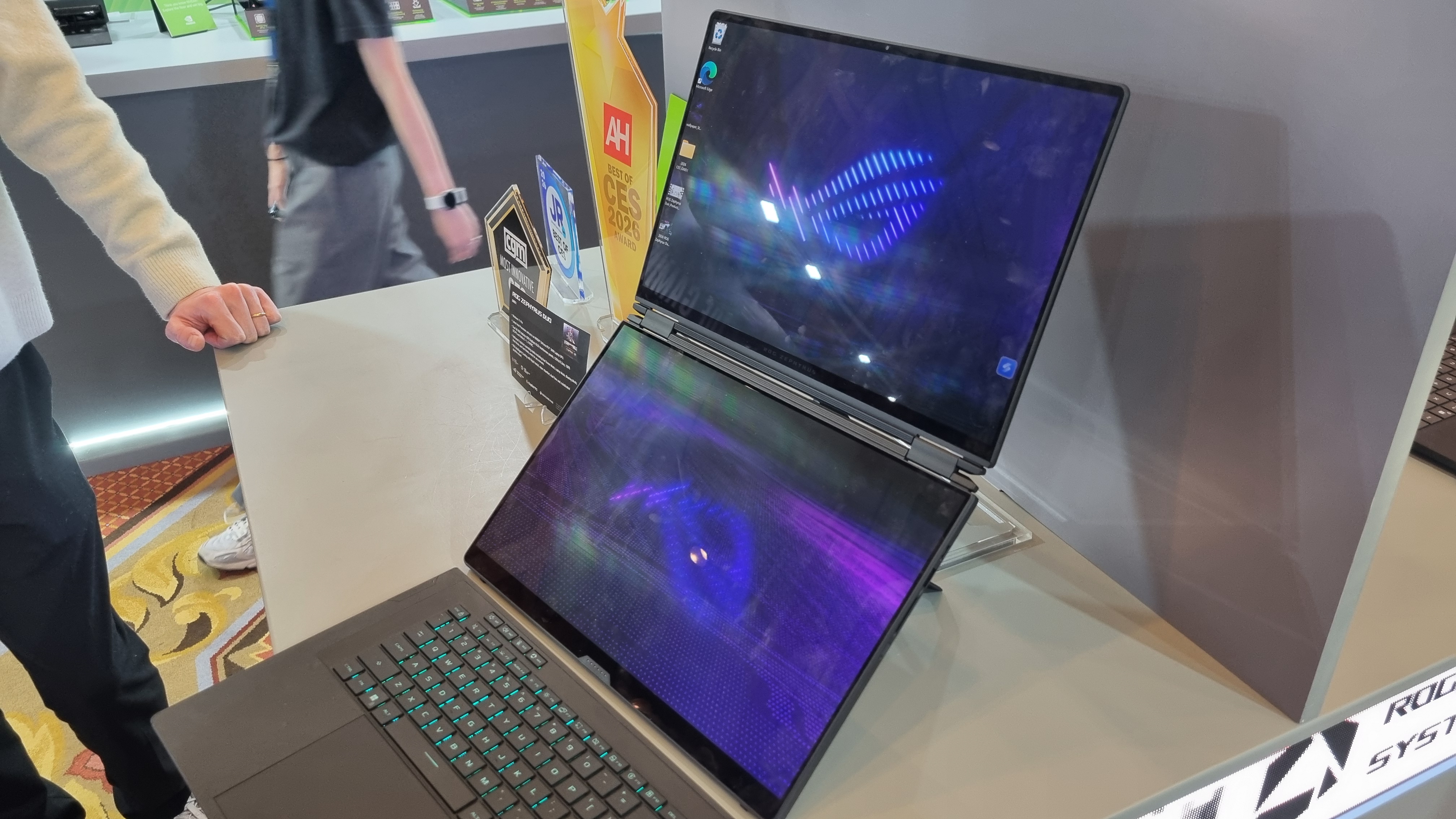 The Asus ROG Zephyrus Duo hybrid gaming laptop in various configurations at CES 2026
