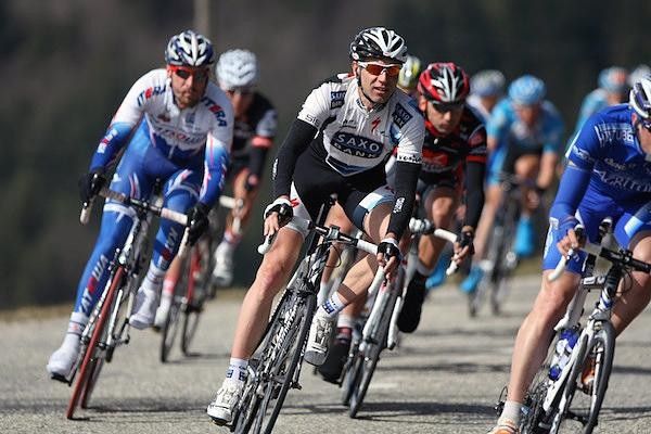 Jen Voigt (Saxo Bank) was keeping it relaxed in the bunch.