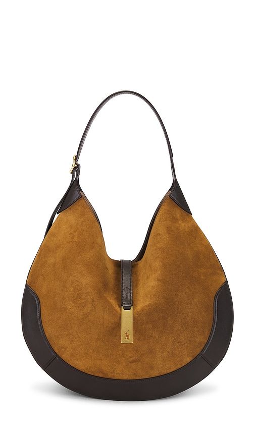 Polo Ralph Lauren Suede & Leather Medium Shoulder Bag