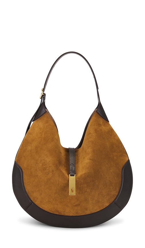 Polo Ralph Lauren Suede &amp;amp; Leather Medium Shoulder Bag