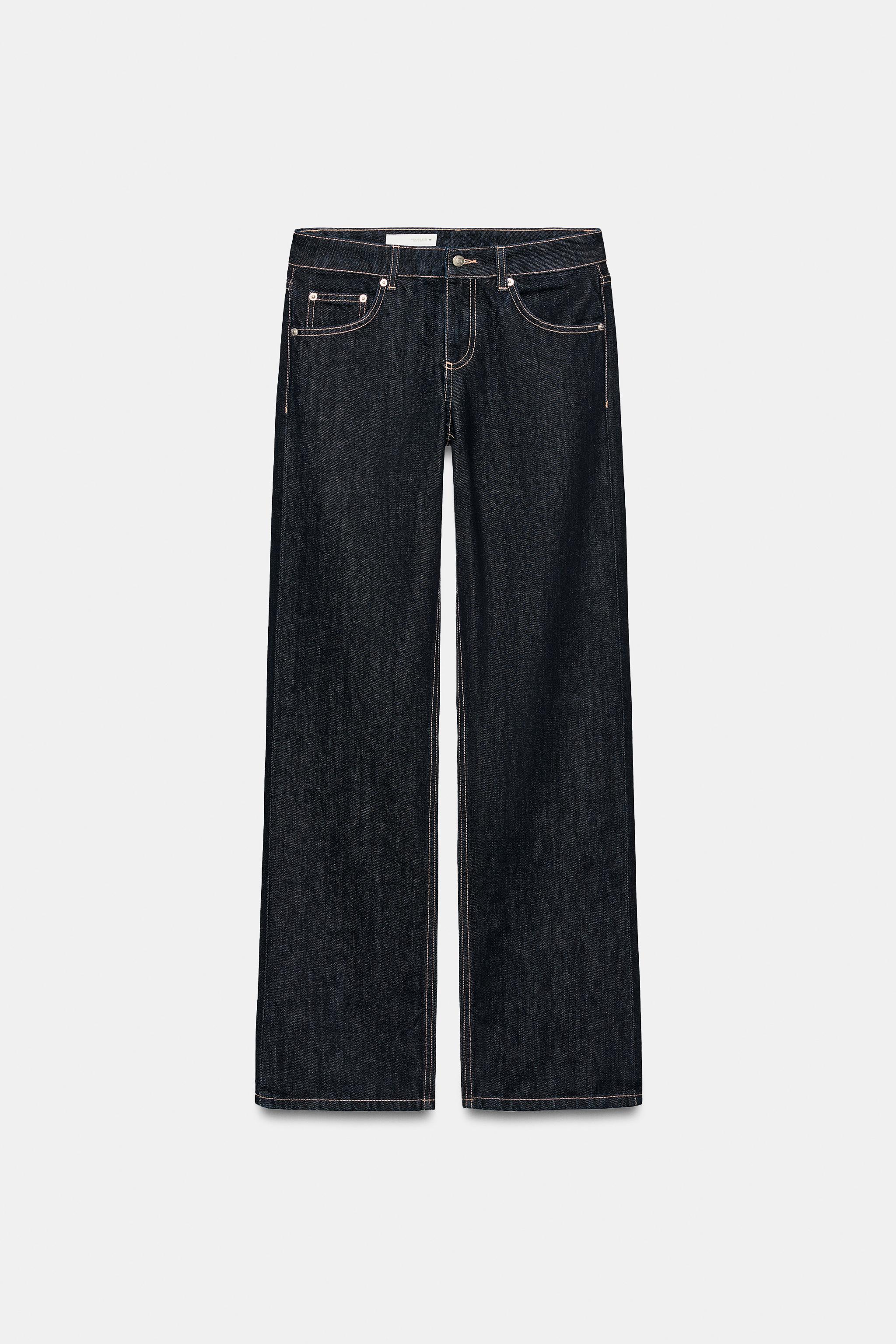 Trf Low-Rise Wide-Leg Jeans - Dark Indigo - 25 (us 0)